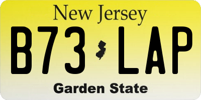 NJ license plate B73LAP