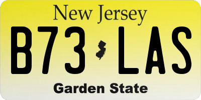 NJ license plate B73LAS