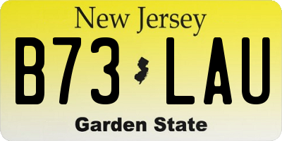 NJ license plate B73LAU