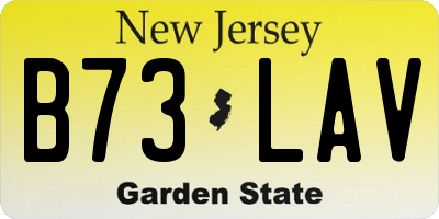 NJ license plate B73LAV