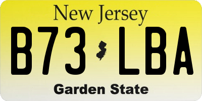 NJ license plate B73LBA