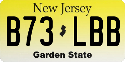 NJ license plate B73LBB