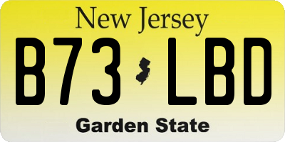 NJ license plate B73LBD