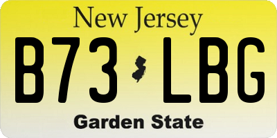 NJ license plate B73LBG