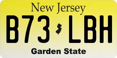 NJ license plate B73LBH