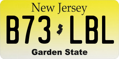 NJ license plate B73LBL