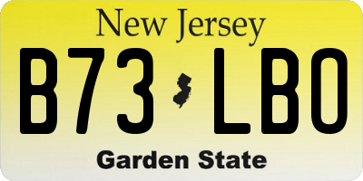 NJ license plate B73LBO