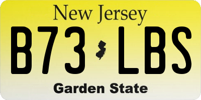 NJ license plate B73LBS