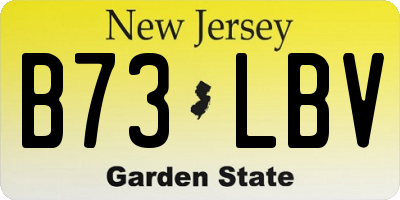 NJ license plate B73LBV
