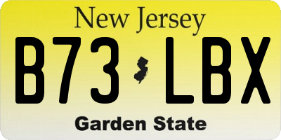 NJ license plate B73LBX
