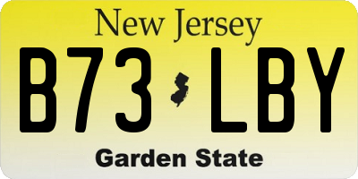 NJ license plate B73LBY