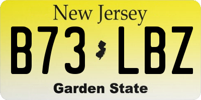 NJ license plate B73LBZ