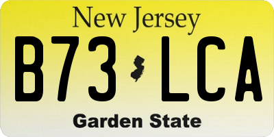 NJ license plate B73LCA