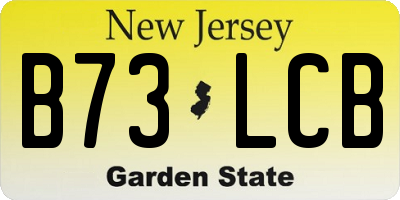 NJ license plate B73LCB