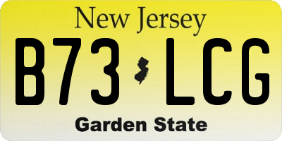 NJ license plate B73LCG
