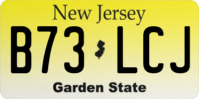 NJ license plate B73LCJ