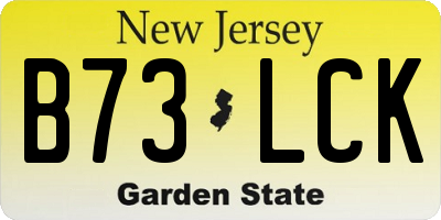 NJ license plate B73LCK