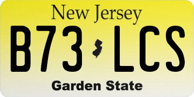 NJ license plate B73LCS