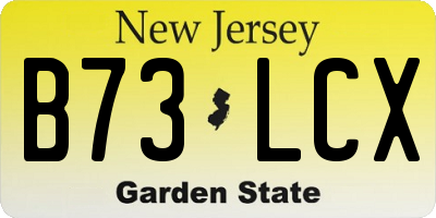 NJ license plate B73LCX