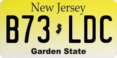 NJ license plate B73LDC