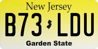 NJ license plate B73LDU