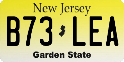 NJ license plate B73LEA