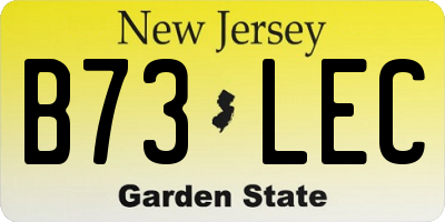 NJ license plate B73LEC