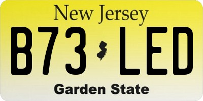 NJ license plate B73LED