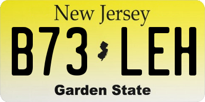 NJ license plate B73LEH