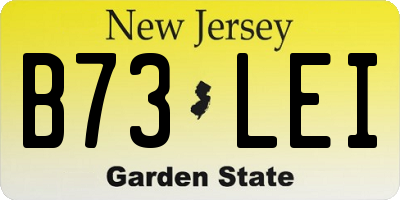 NJ license plate B73LEI