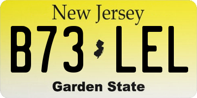 NJ license plate B73LEL