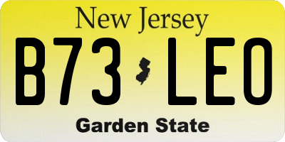 NJ license plate B73LEO