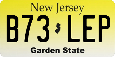 NJ license plate B73LEP