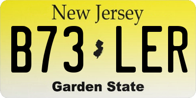 NJ license plate B73LER