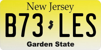 NJ license plate B73LES