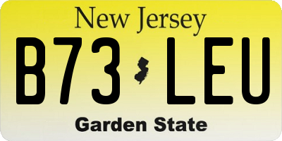 NJ license plate B73LEU