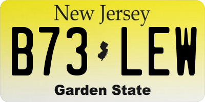 NJ license plate B73LEW