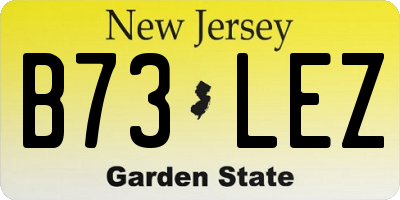 NJ license plate B73LEZ