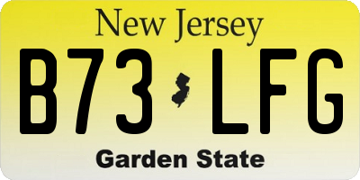 NJ license plate B73LFG