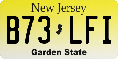 NJ license plate B73LFI