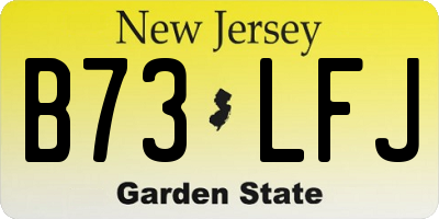 NJ license plate B73LFJ