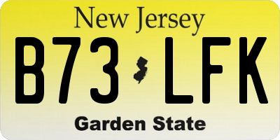 NJ license plate B73LFK