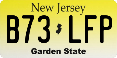 NJ license plate B73LFP