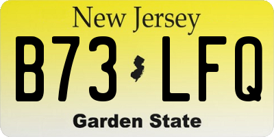 NJ license plate B73LFQ