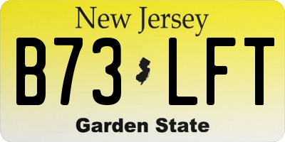 NJ license plate B73LFT