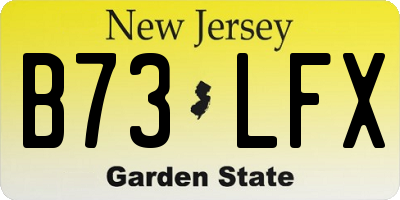 NJ license plate B73LFX
