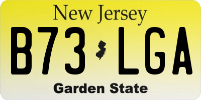 NJ license plate B73LGA
