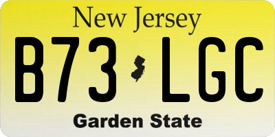 NJ license plate B73LGC