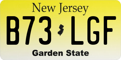 NJ license plate B73LGF