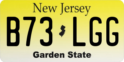 NJ license plate B73LGG